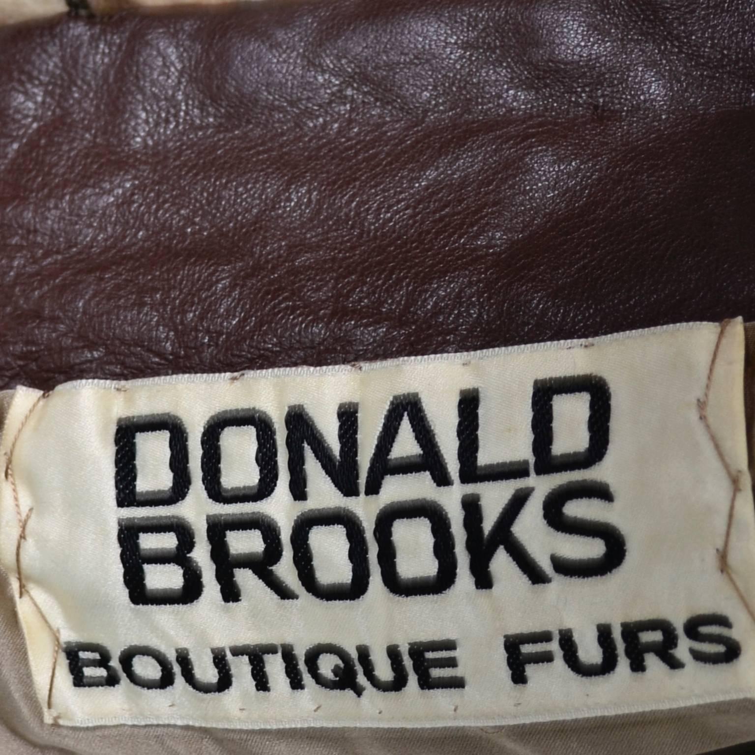 Donald Brooks Boutique Furs Vintage Trench Coat Mink Collar Leather Trim 8/10 In Excellent Condition In Portland, OR