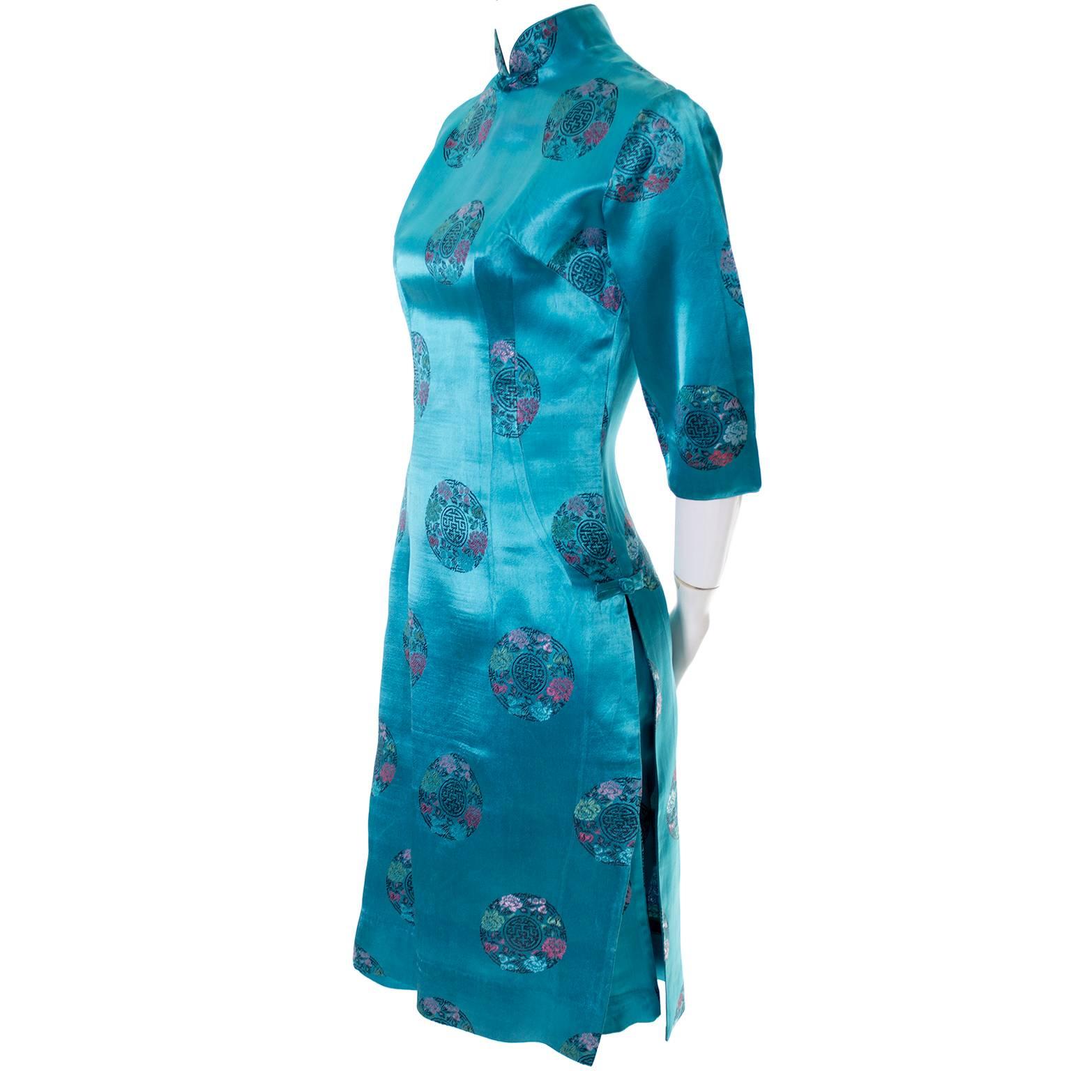 Alfred Shaheen 1950s Silk Asian Inspired Cheongam Dress And Bermuda Shorts