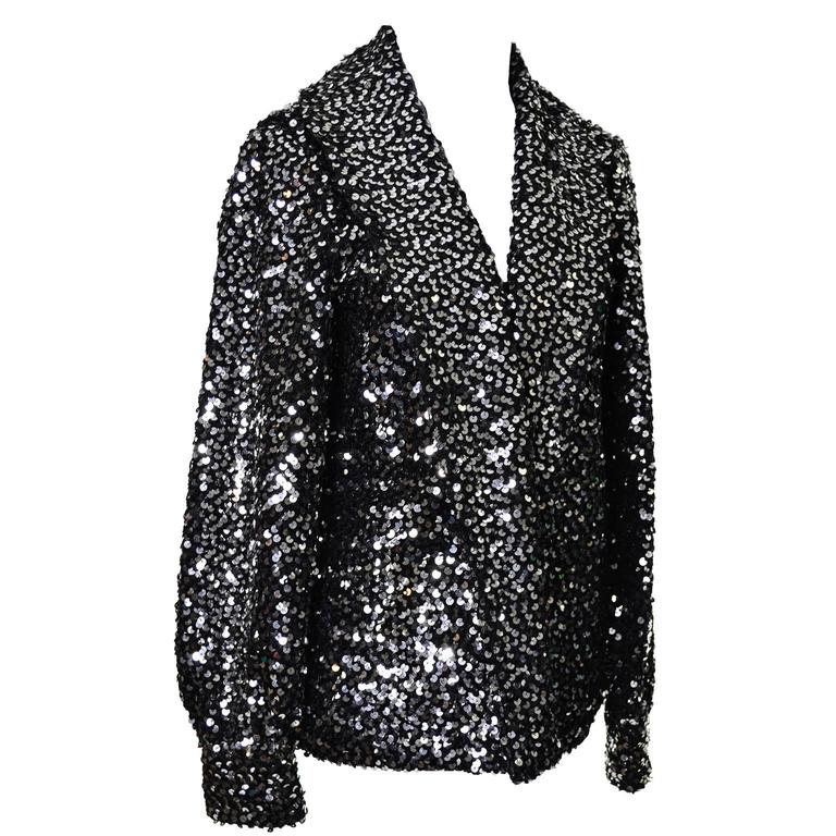 silver evening jacket