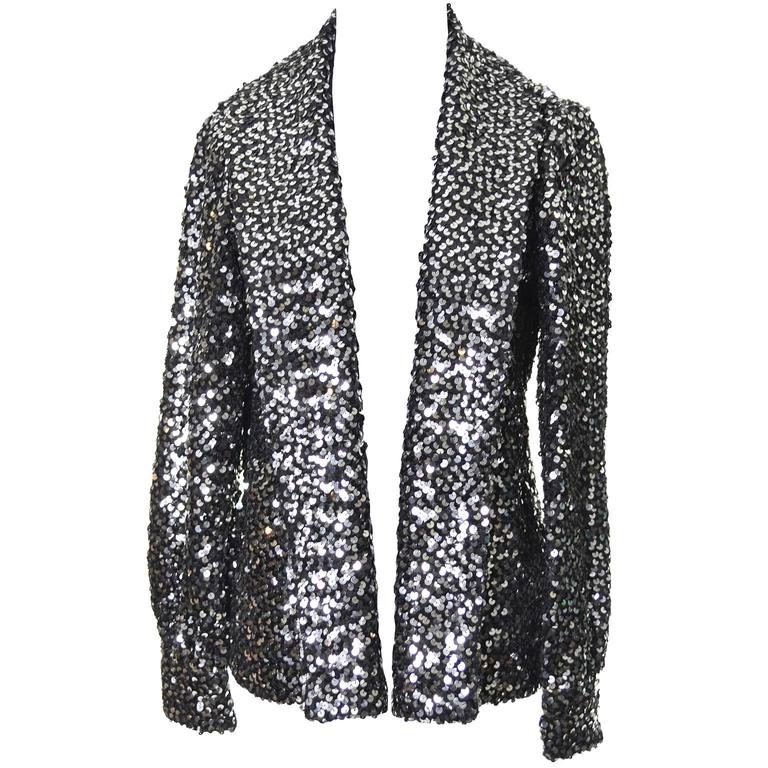 silver evening jacket