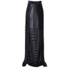 Elegant 1970s Jean Varon John Bates Vintage Skirt Evening Satin Long Size 8 2