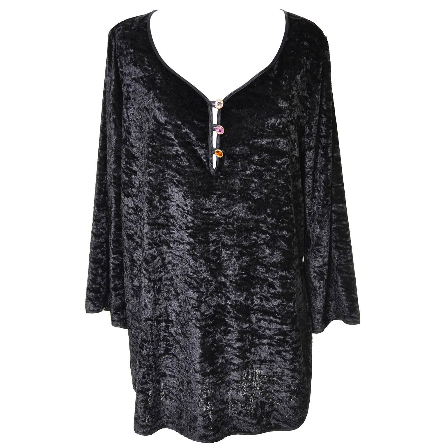 Valentino Boutique Vintage Black Long Sleeve Top w Marabou Feathers at 1stDibs feather sleeve