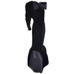 Avant Garde Givenchy Vintage Dress Velvet Statement Evening Gown 12 1