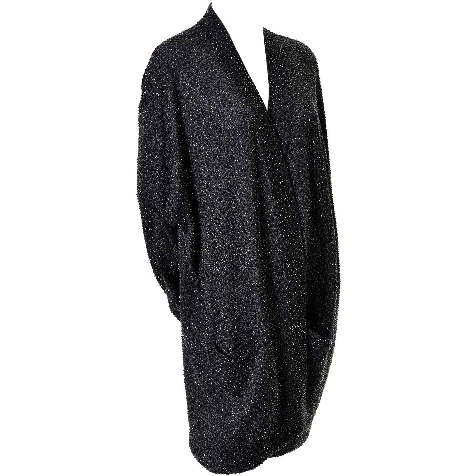 black evening cardigan