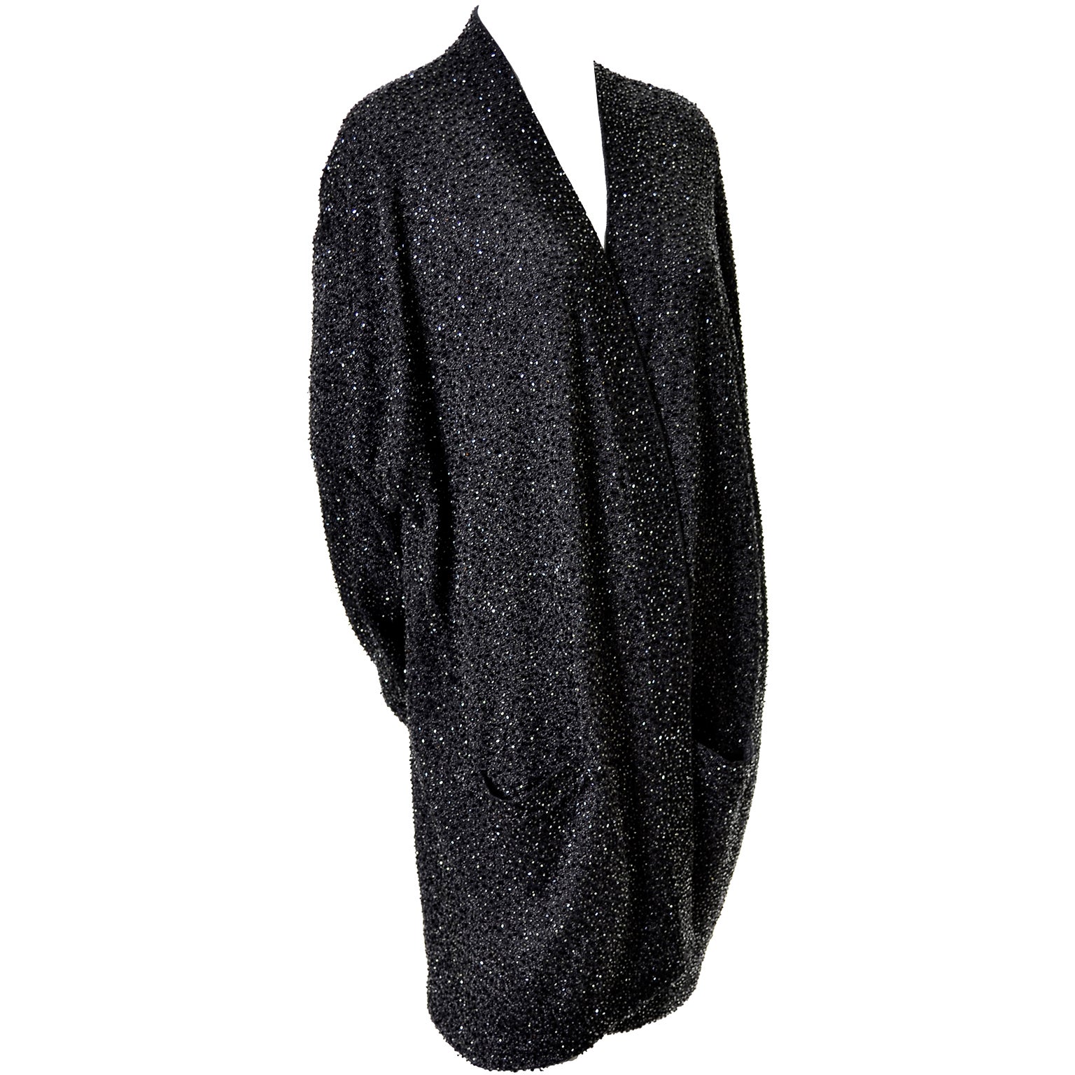 long black evening cardigan