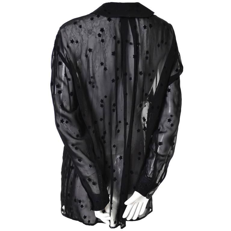 Écharpe Longue Giorgio Beverly Hills En Velours - Imprimé Floral Noir, Vintage