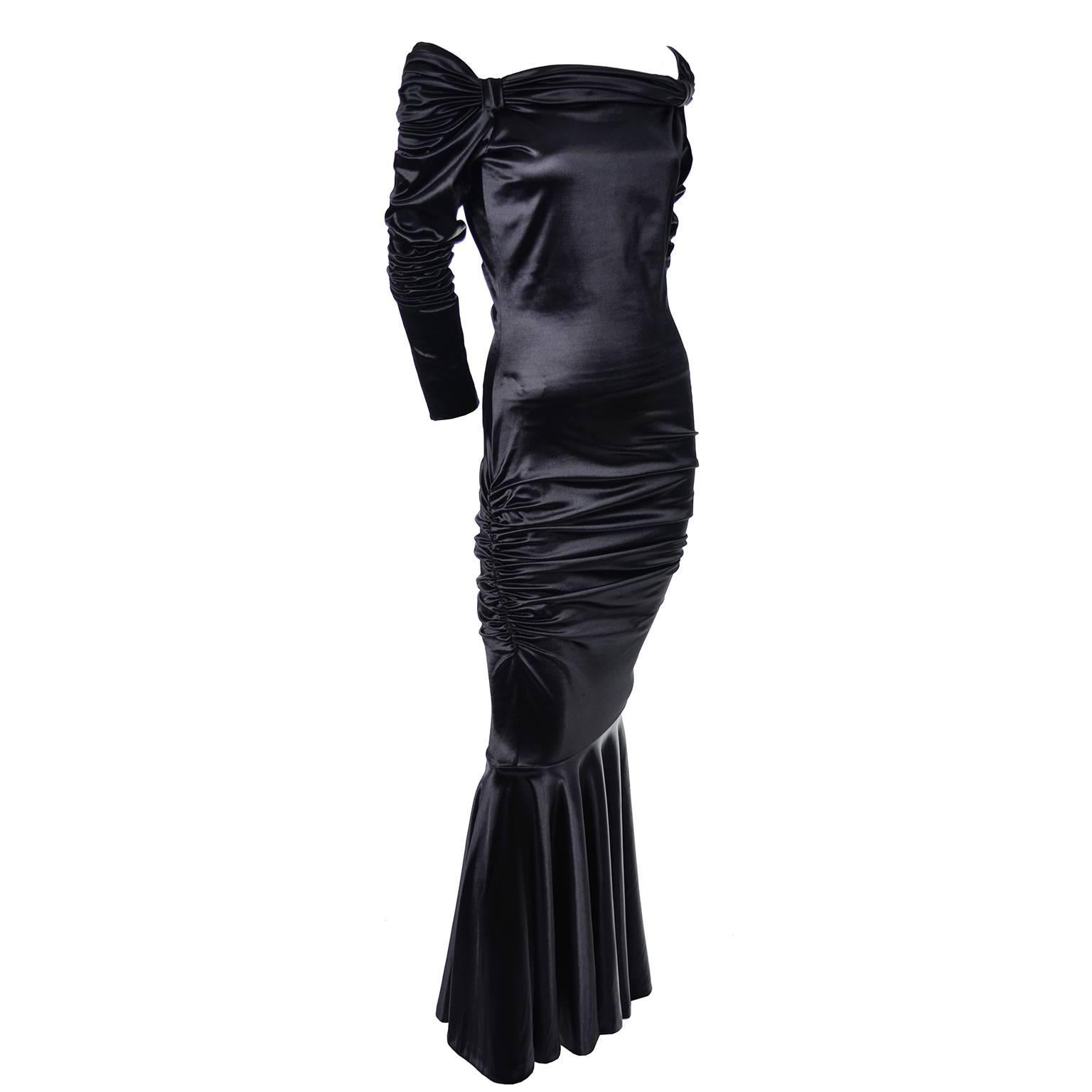 Patrick Kelly Paris 1988 Vintage Dress Stretch Body Con Statement Evening Gown In Excellent Condition In Portland, OR