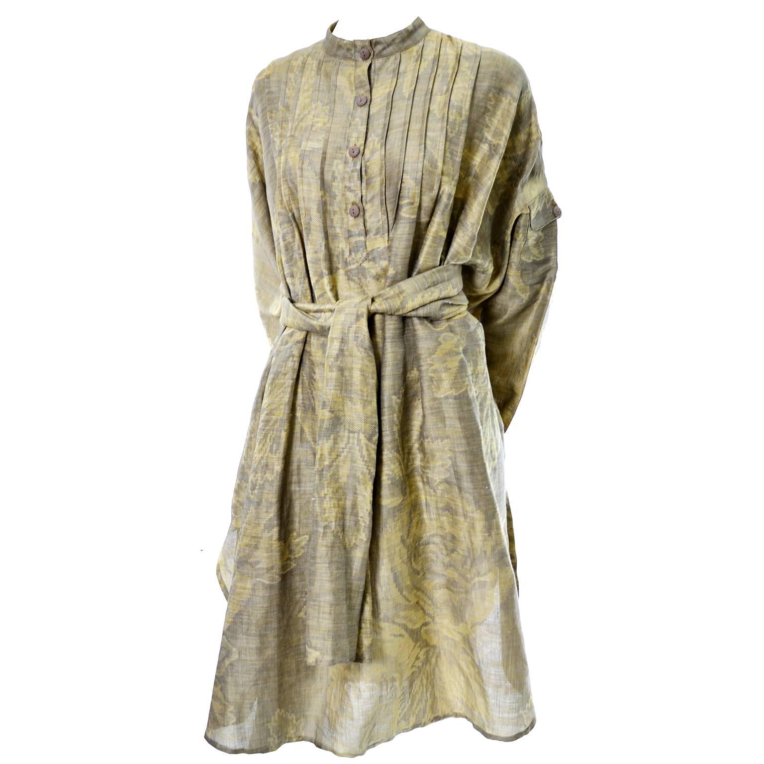 This outstanding vintage Ferragamo tunic is Japanese inspired and comes from an amazing woman who worked for many years for the exclusive Houston Couture boutique, Isabell Gerhart.  She was very close with Isabell herself, and her clothing