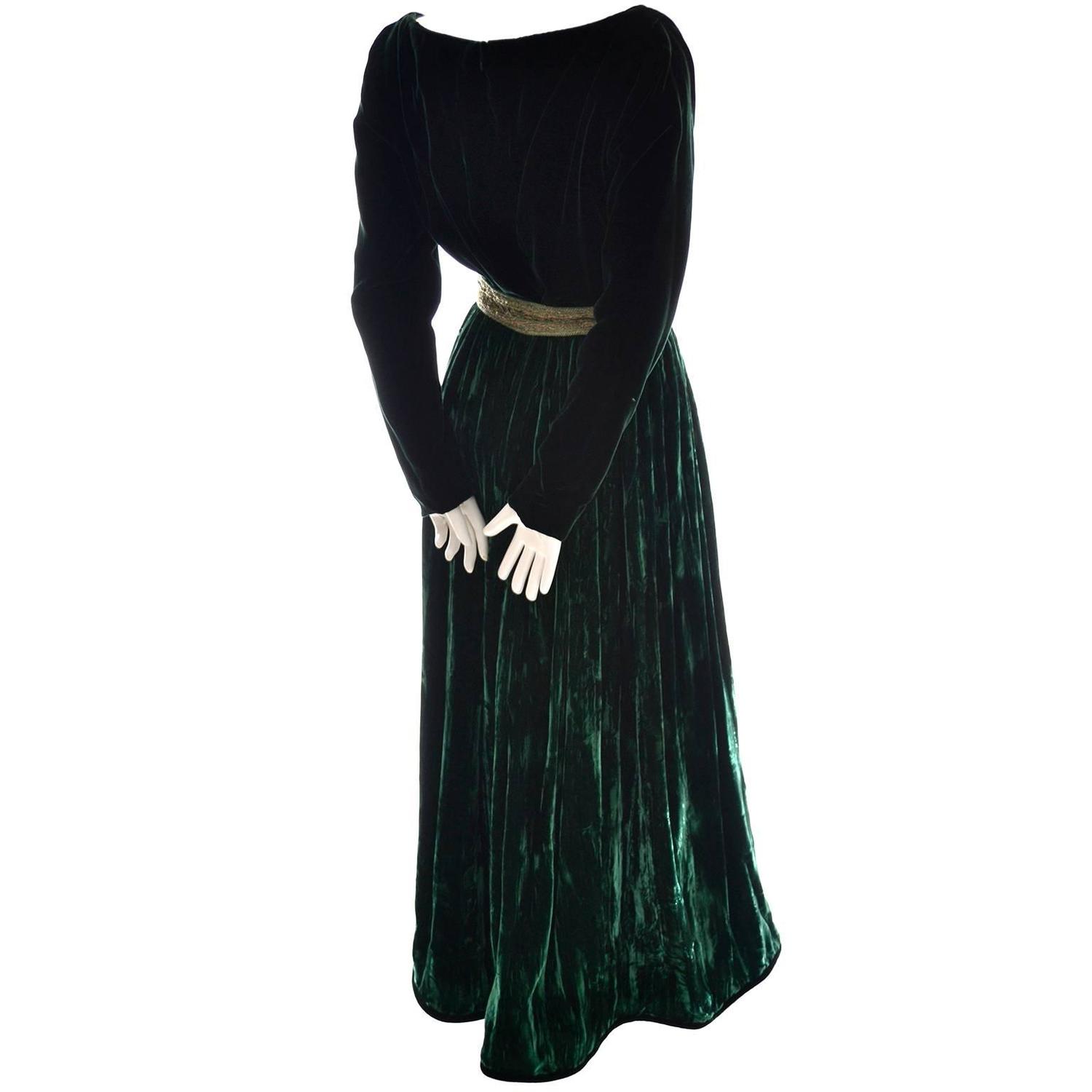 oscar de la renta green gown
