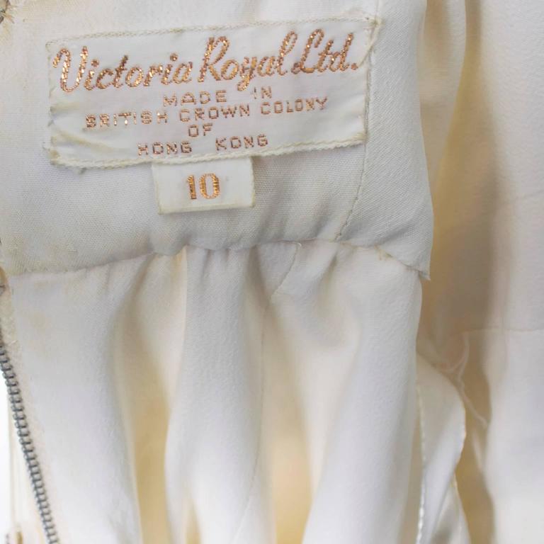 1960s Victoria Royal Beaded Gown with Silk Chiffon Cape main image 1