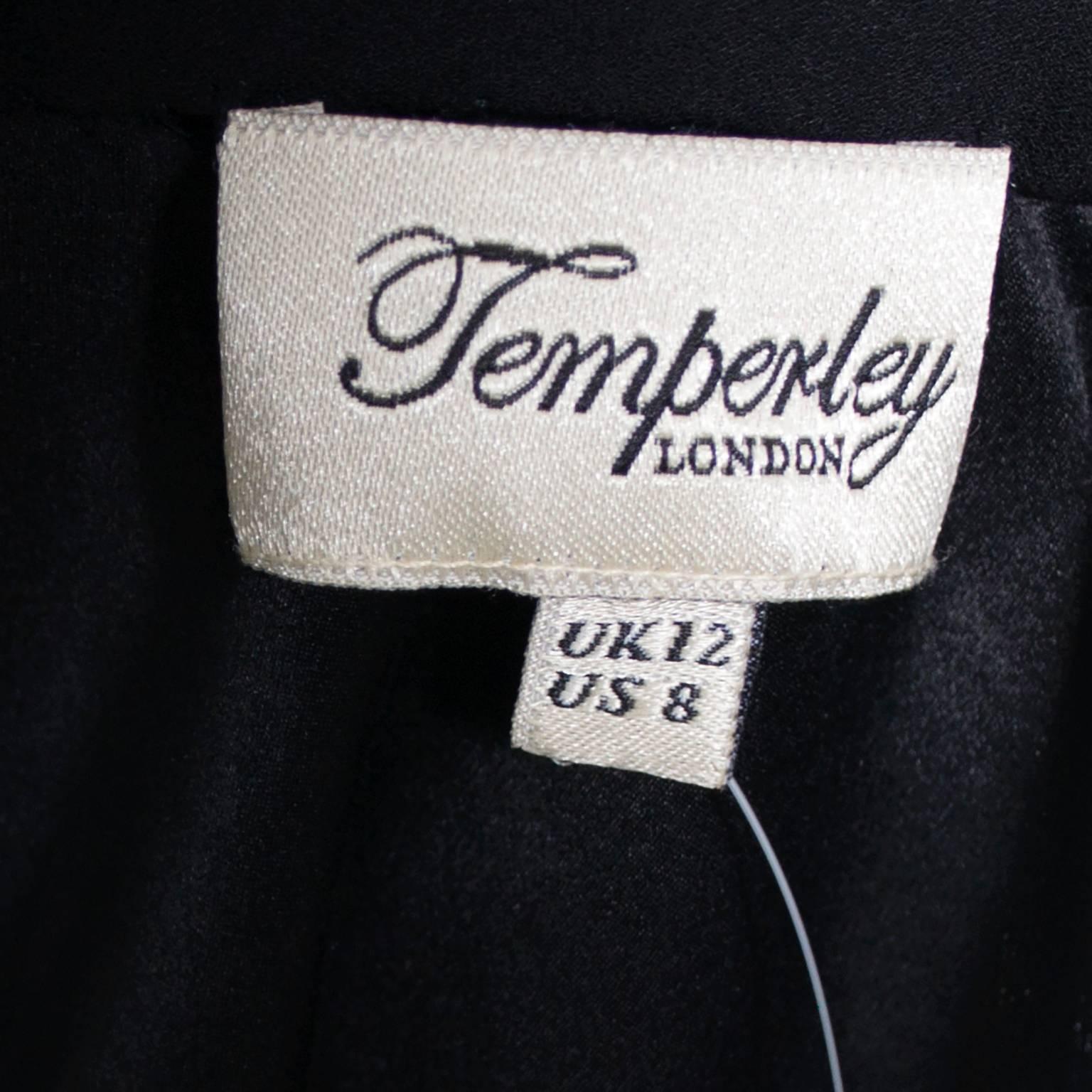 Temperley London Silk Chiffon Dress Metallic Embroidery Beading New Tags 8 4