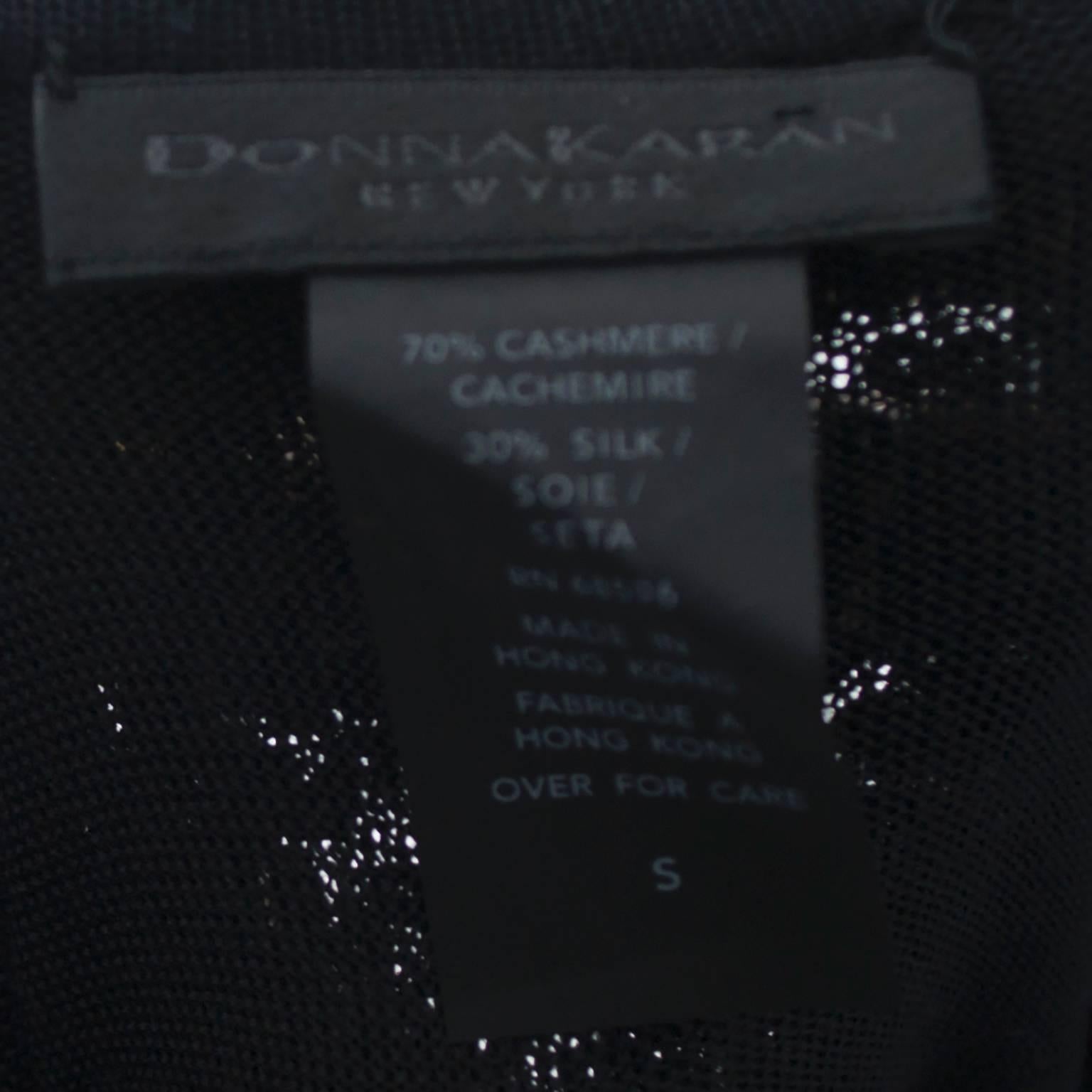 1990s Vintage Donna Karan 2pc Cashmere Silk Evening Dress W Sequins & Cardigan For Sale 2