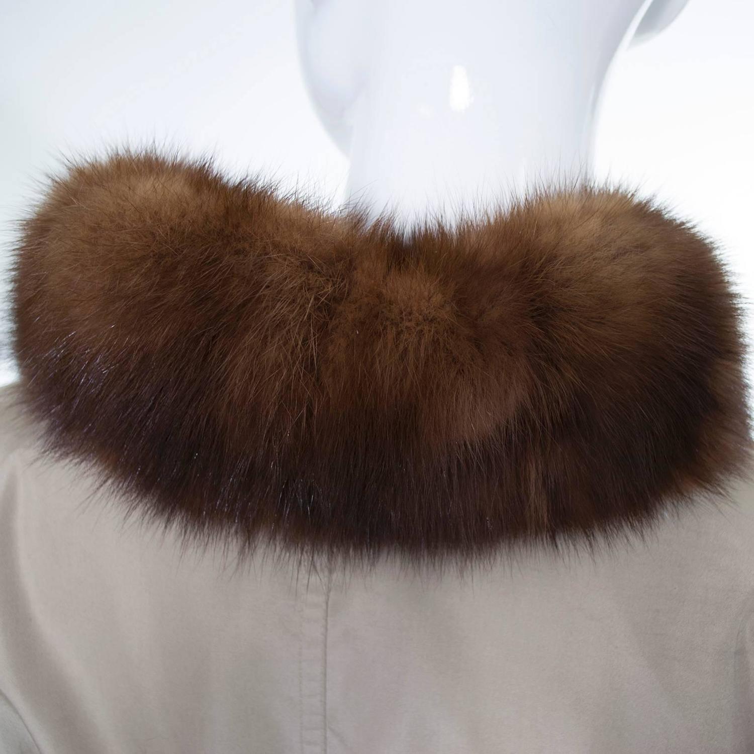 YSL Vintage Raincoat Fur Lined Trench Coat Yves Saint Laurent Fourrures ...