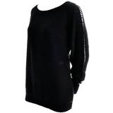 Sonia Rykiel Vintage Sweater With Sequins & Peek A Boo Sleeves Made in France