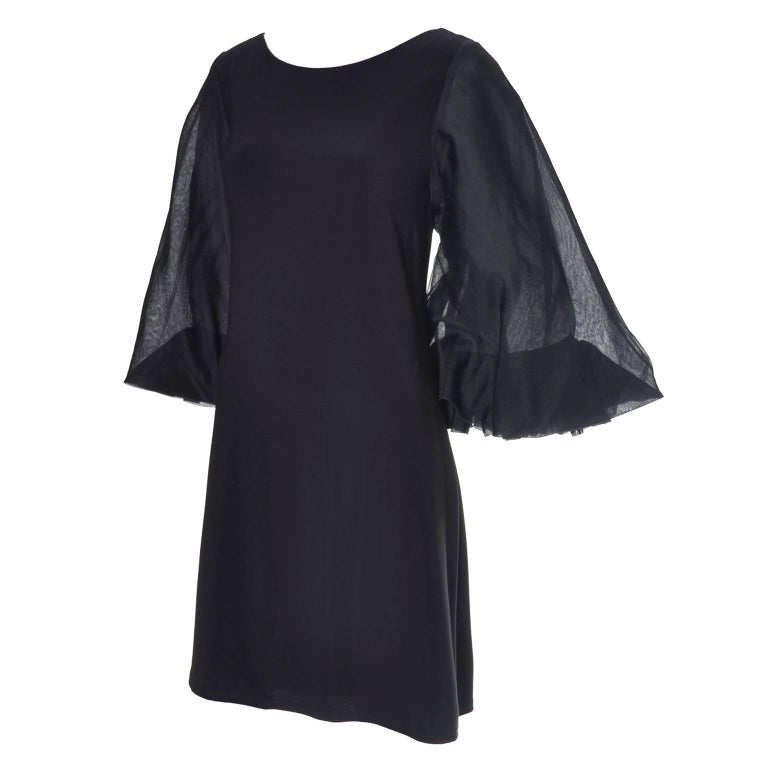 ABS Allen Schwartz Collection Statement Sleeves Vintage Dress Medium at  1stDibs