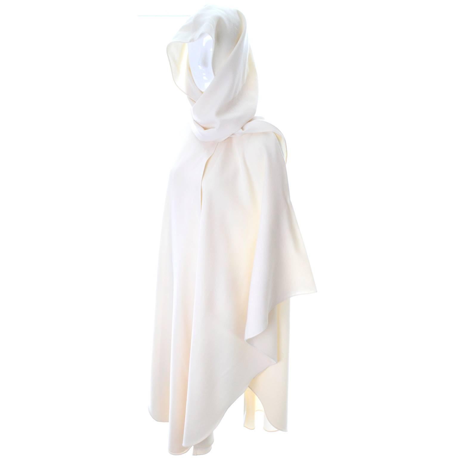white wool cloak