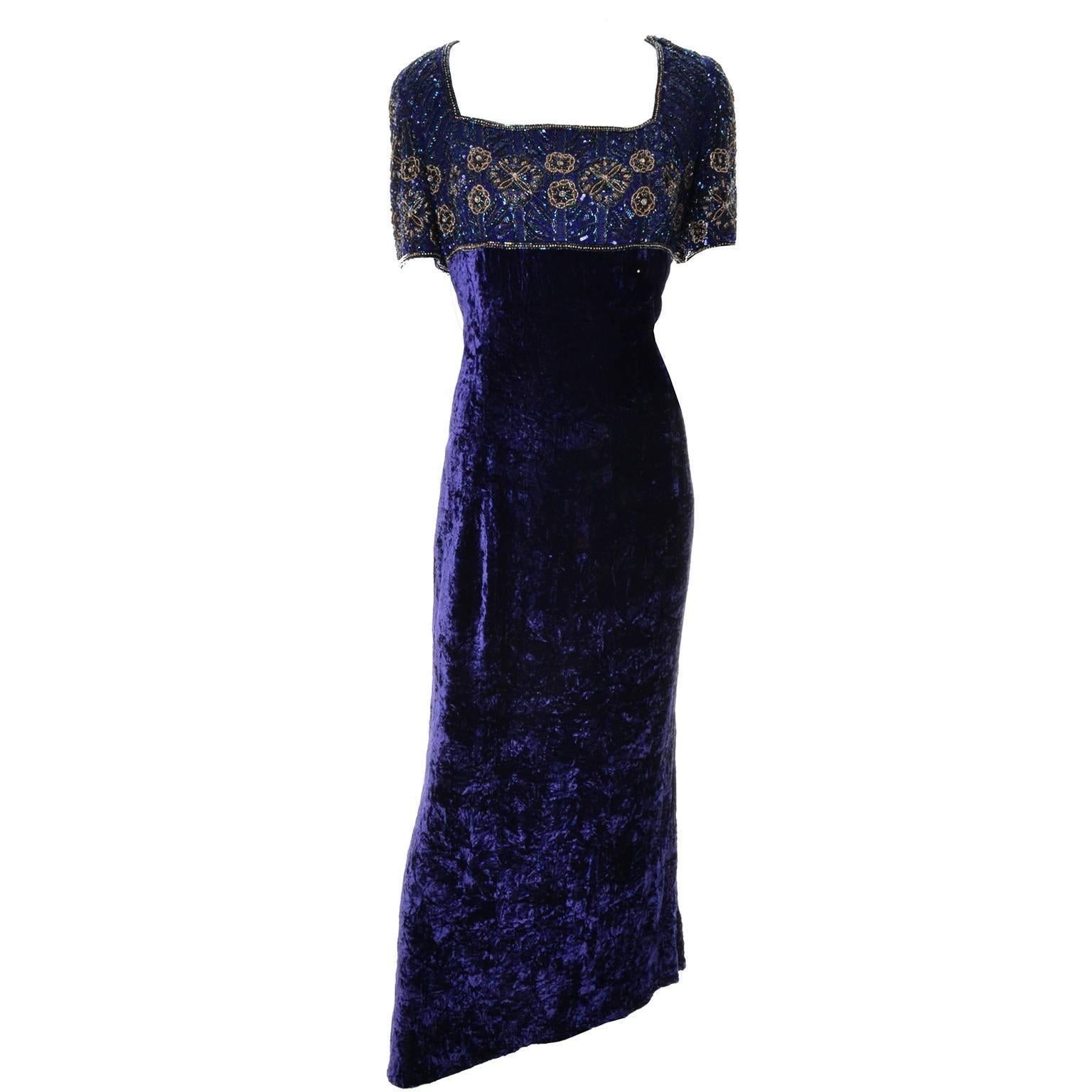 blue velvet vintage dress