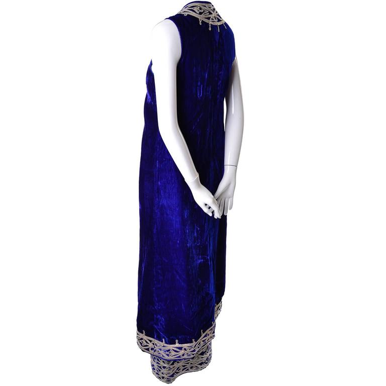 Vintage Afghanistan Blue Velvet Skirt Waistcoat Outfit Pashtun