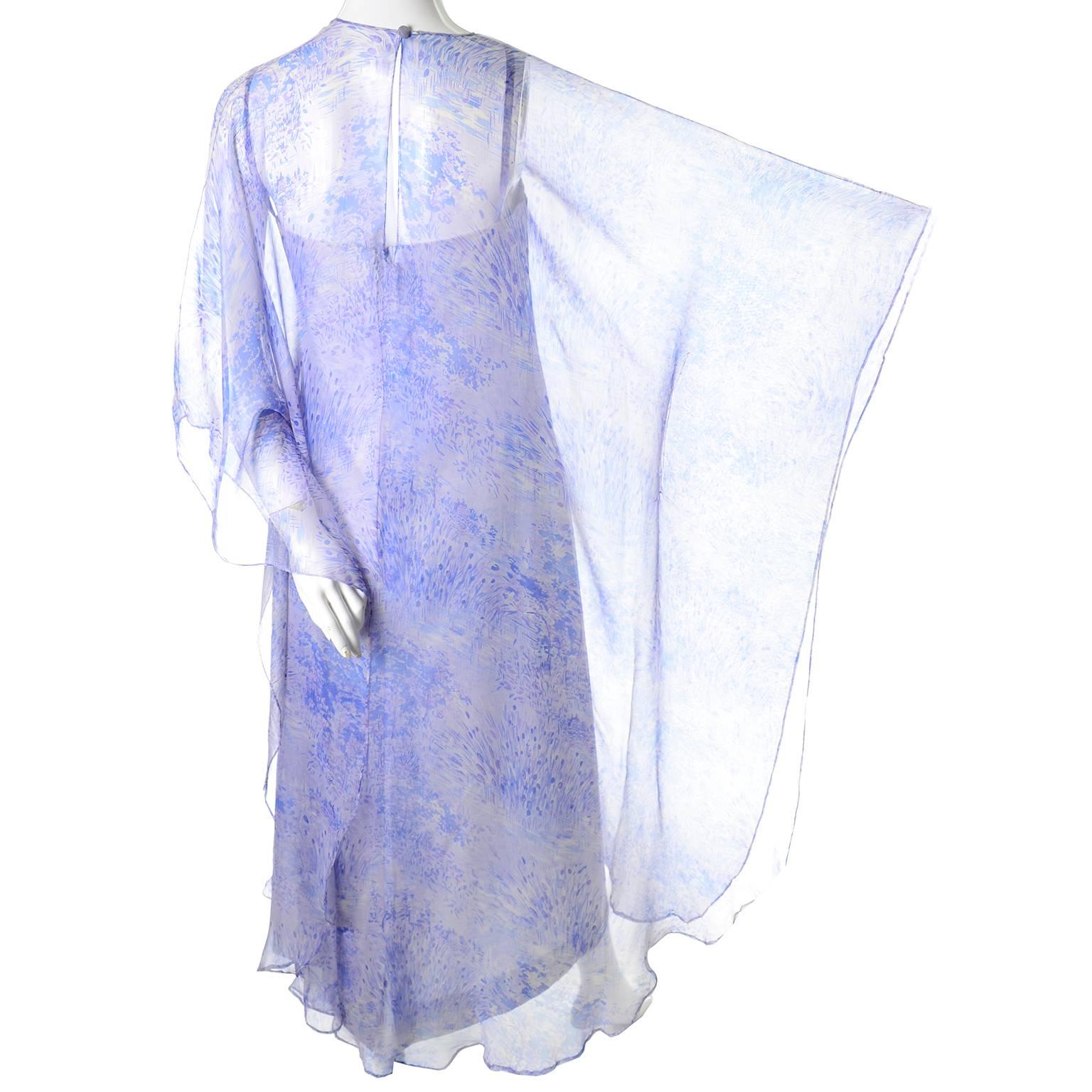 lavender silk chiffon dress