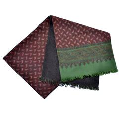 Vintage Abercrombie & Fitch Mens Silk Paisley Cashmere Scarf England