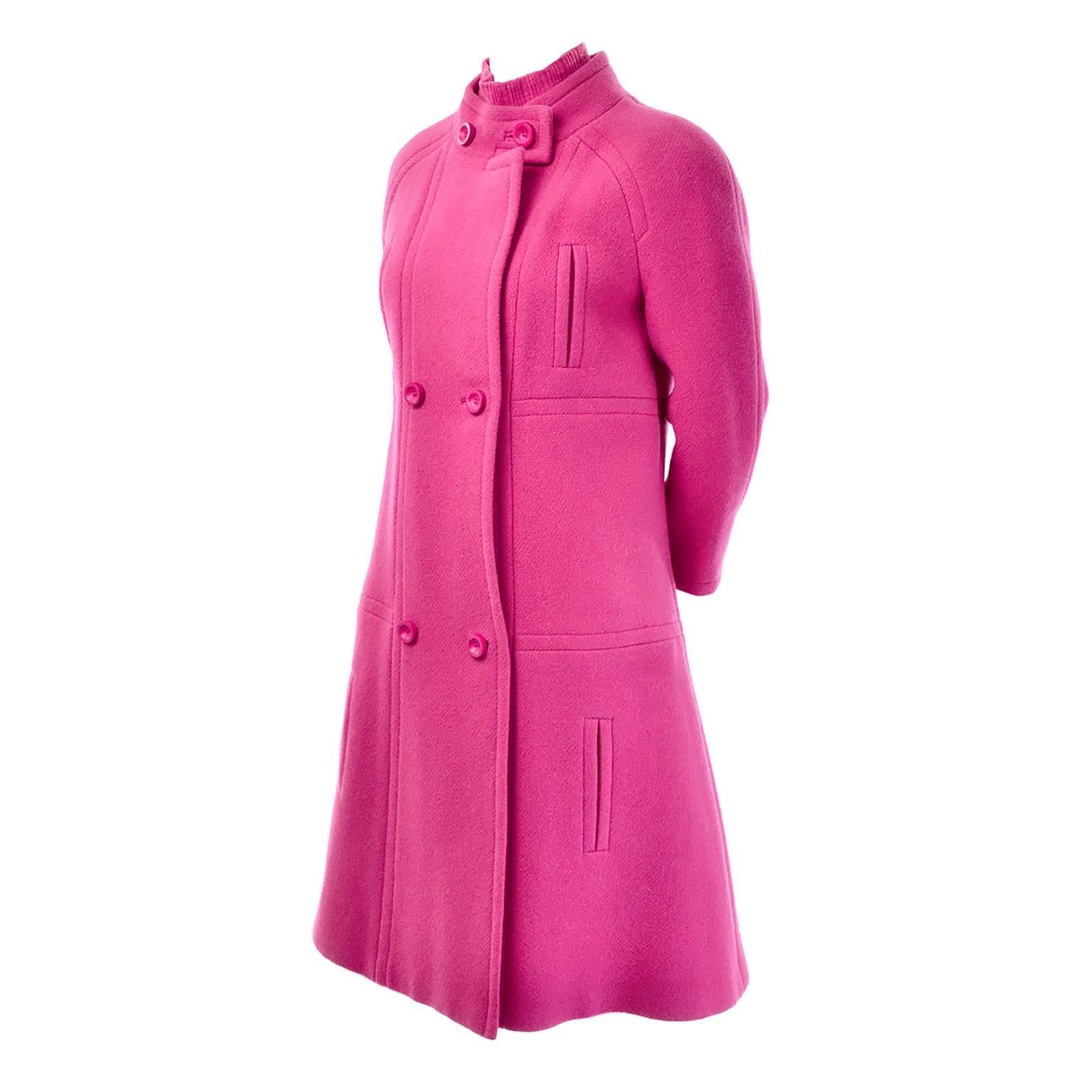 1960s Via Tornabuoni Florence Italy Pink Vintage Coat Suit Skirt Top C Ciani 1