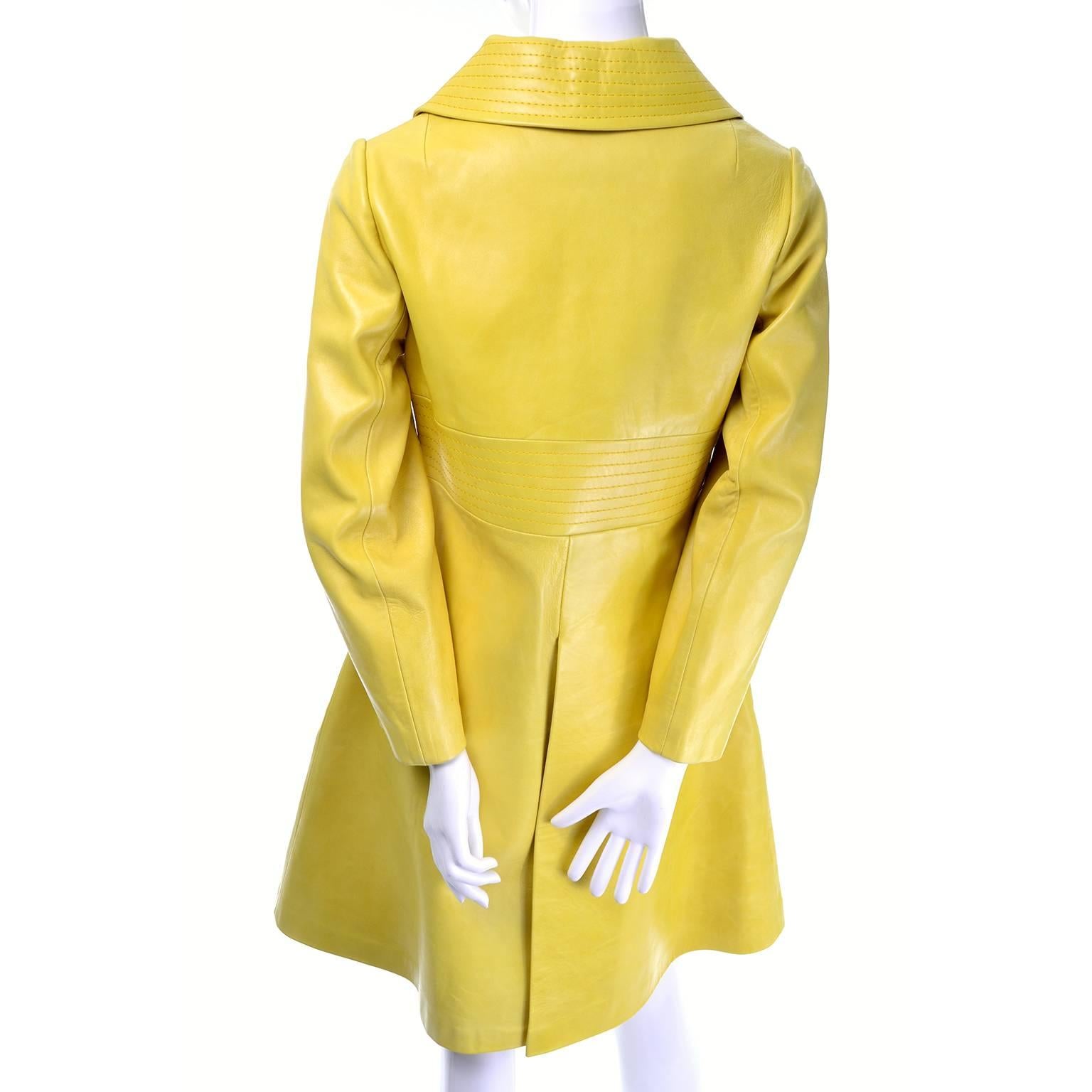 vintage yellow leather jacket