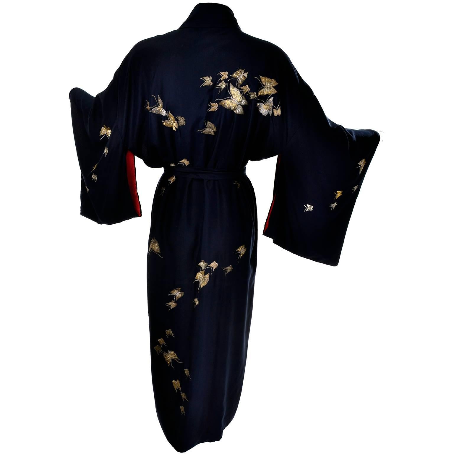 vintage kimono style dressing gown