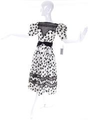 New Dead Stock Victor Costa Vintage Dress 1970s Saks Fifth Avenue Puff Sleeves