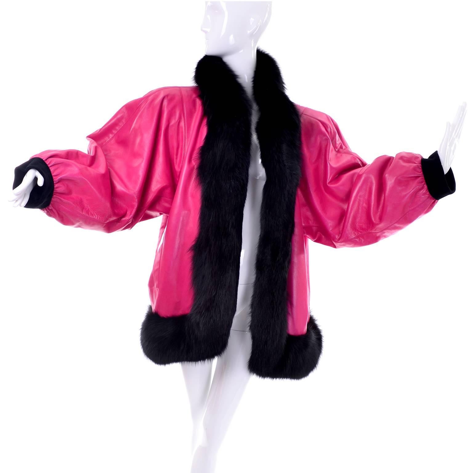 saint laurent pink fur coat