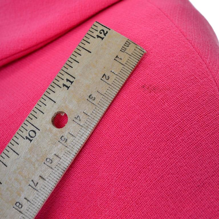 Geoffrey Beene Vintage Dress 1960's Hot Pink Salmon Rhinestone Buttons ...