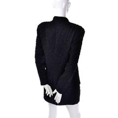 Early Donna Karan Black Label Beaded Black Evening Jacket