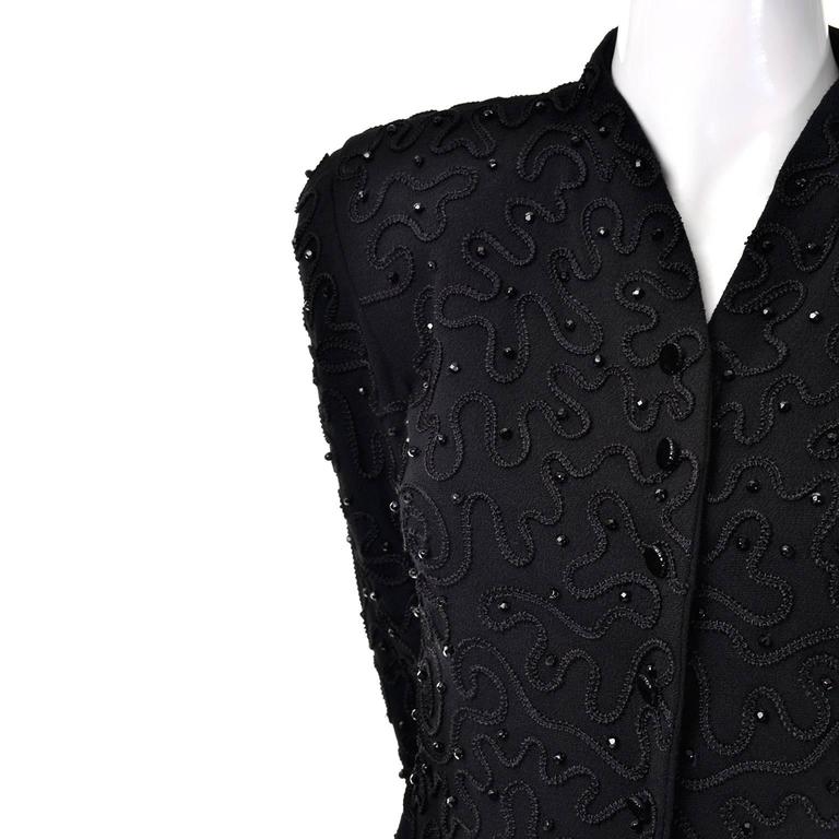 Black beaded evening clearance jacket