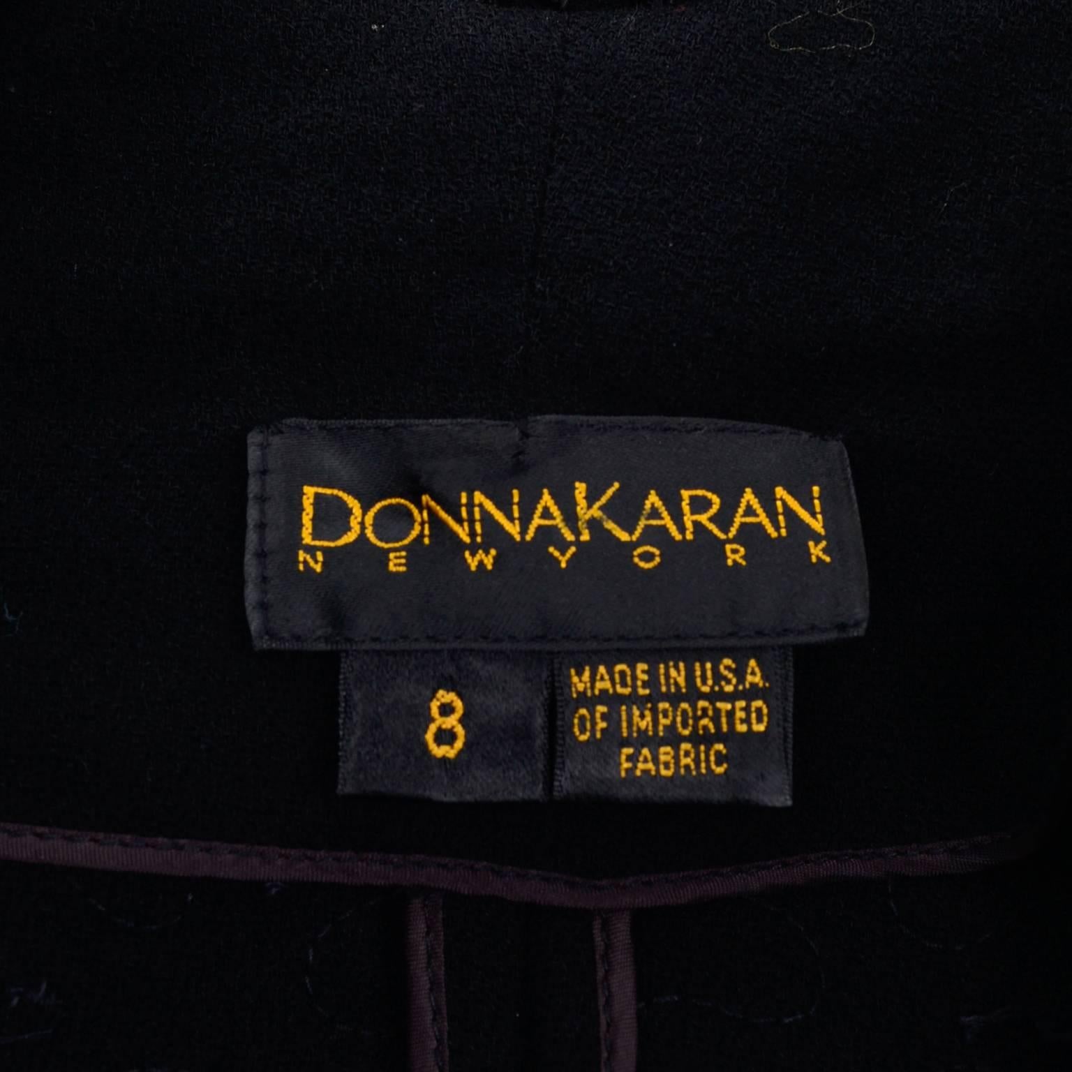 Women's Early Donna Karan Black Label Beaded Black Evening Jacket  For Sale