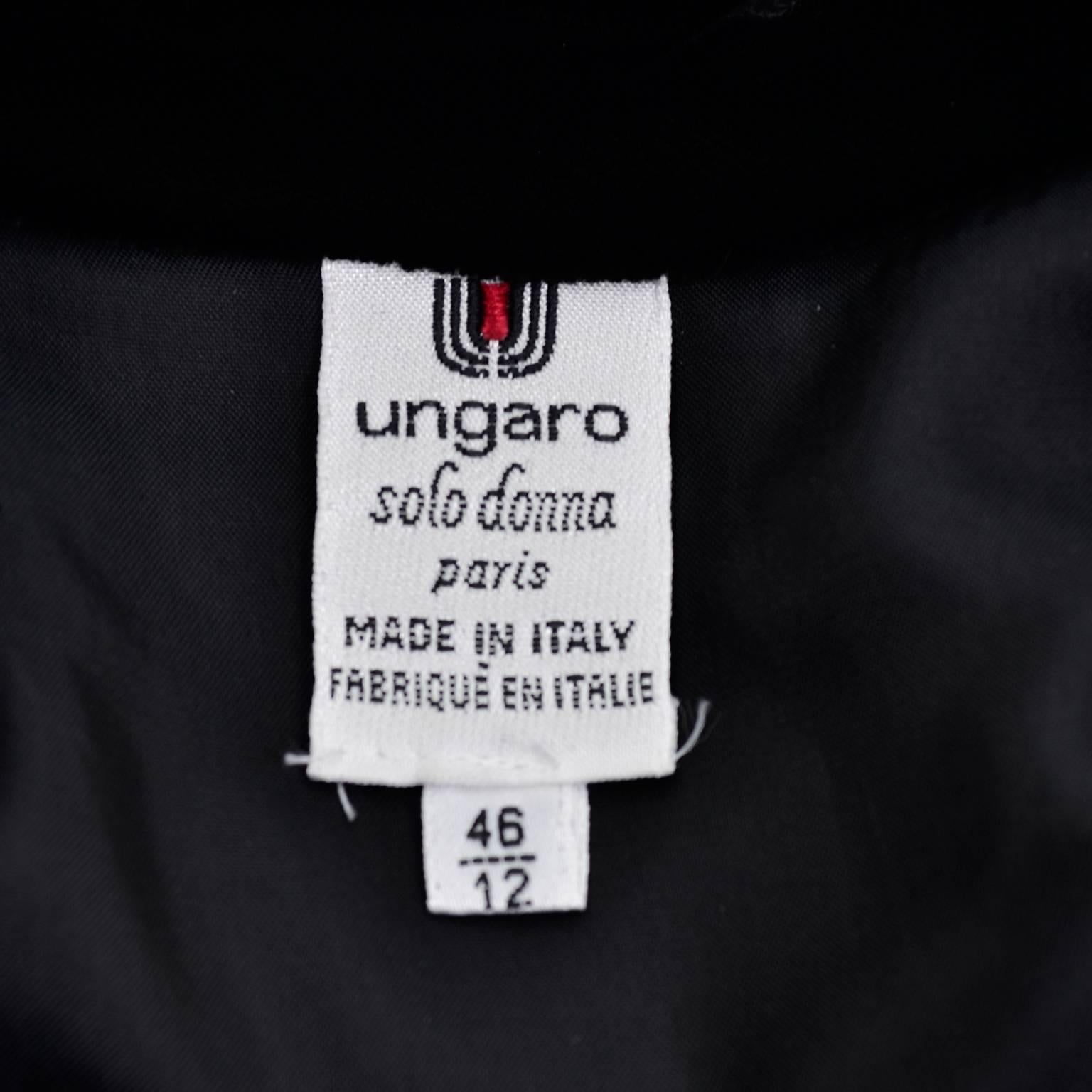 1980s Emanuel Ungaro Vintage Pink Silk and Black Velvet Polka Dot Dress 1