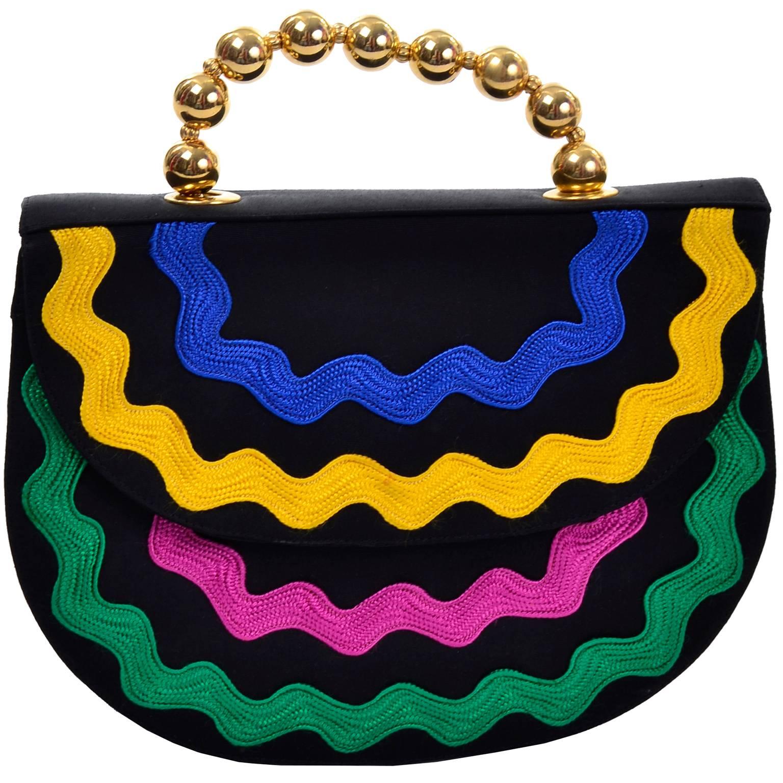 Moschino Multi Color Vintage Handbag