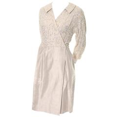 1960s Silk Vintage Dress Beaded Sequins Pagoda Imports 10