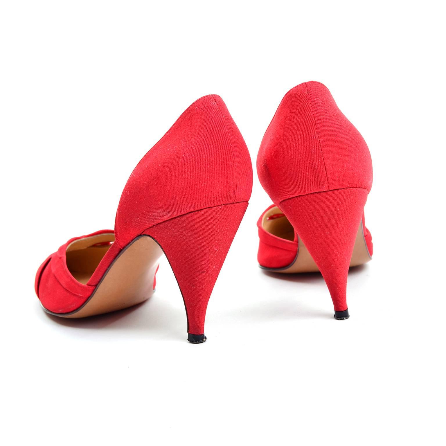 red vintage heels