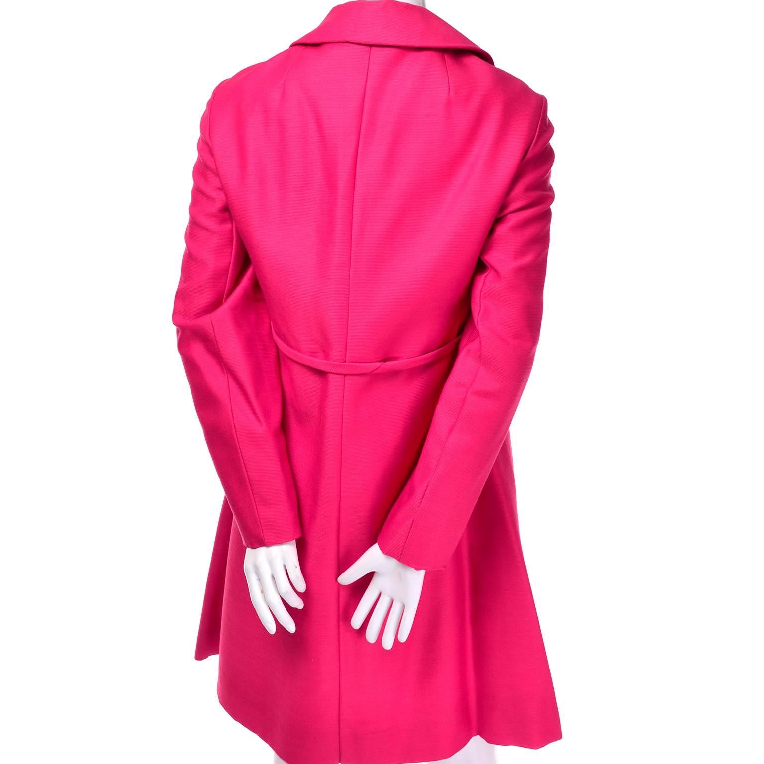 1960s Emma Domb Pink Dress and Coat Suit Ensemble Excellent Condition 4