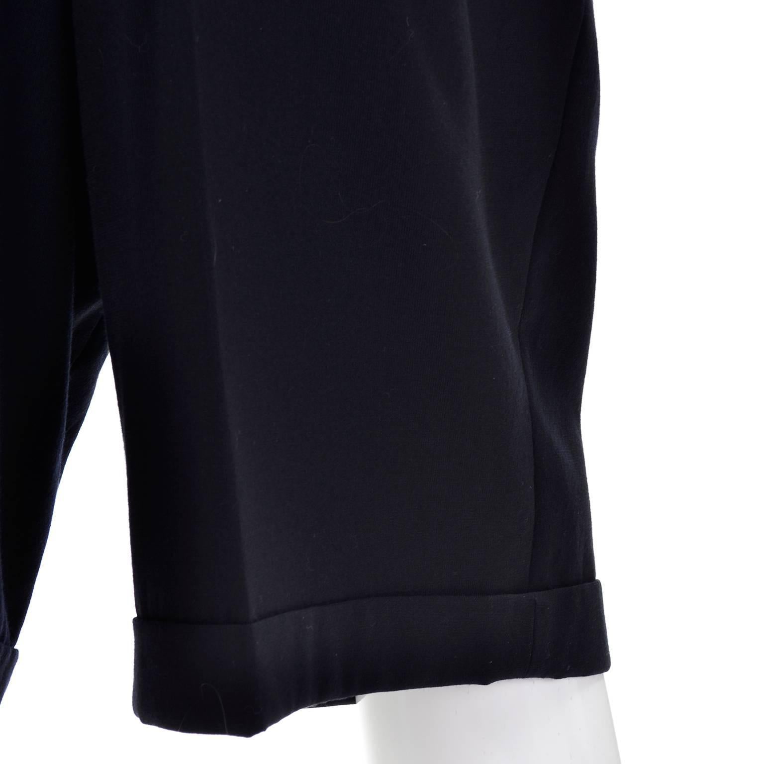 Black Comme des Garcons Long Shorts Midnight Wool Oversized Medium