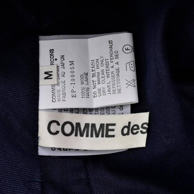 Comme des Garcons Long Shorts Midnight Wool Oversized Medium For Sale ...