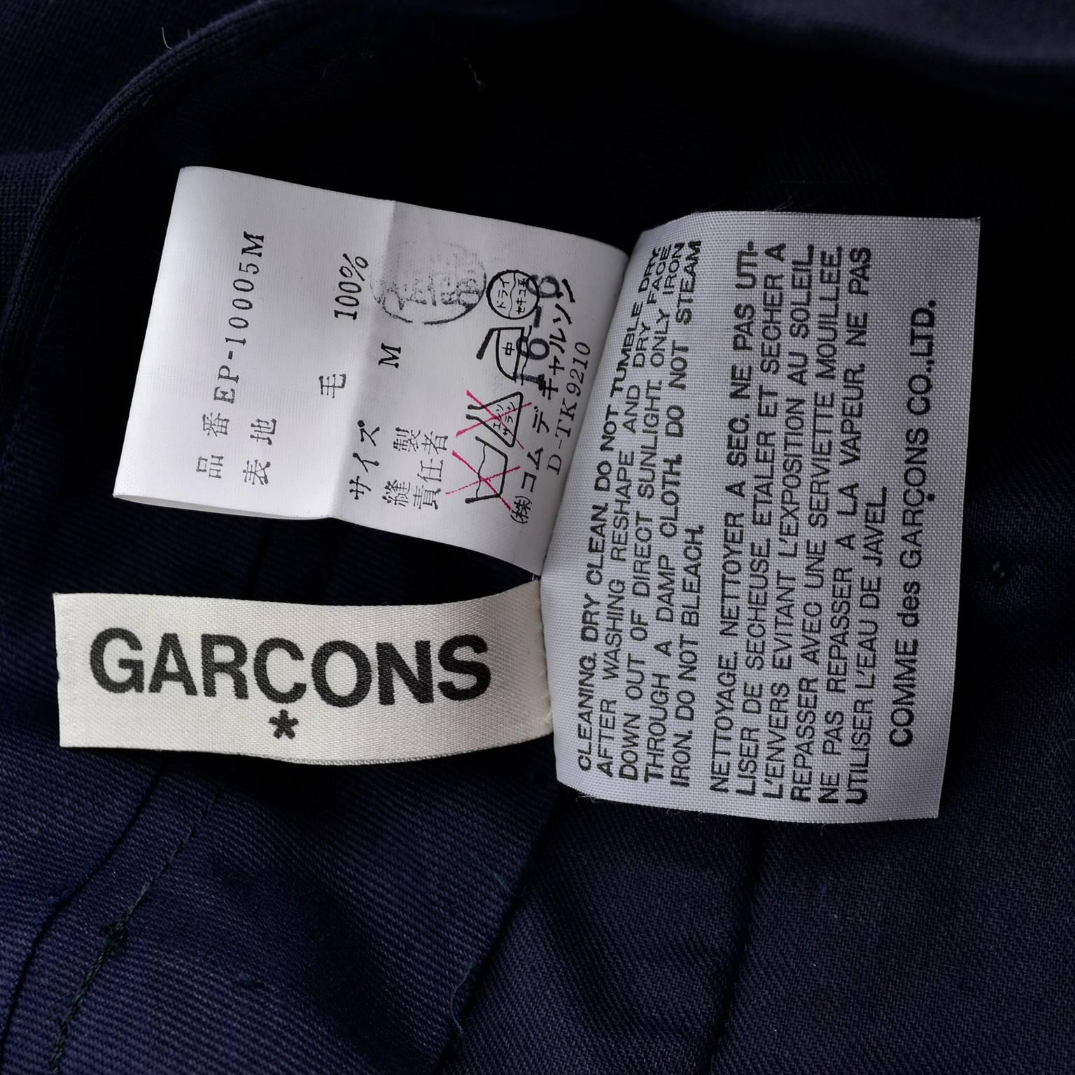 Comme des Garcons Long Shorts Midnight Wool Oversized Medium 1