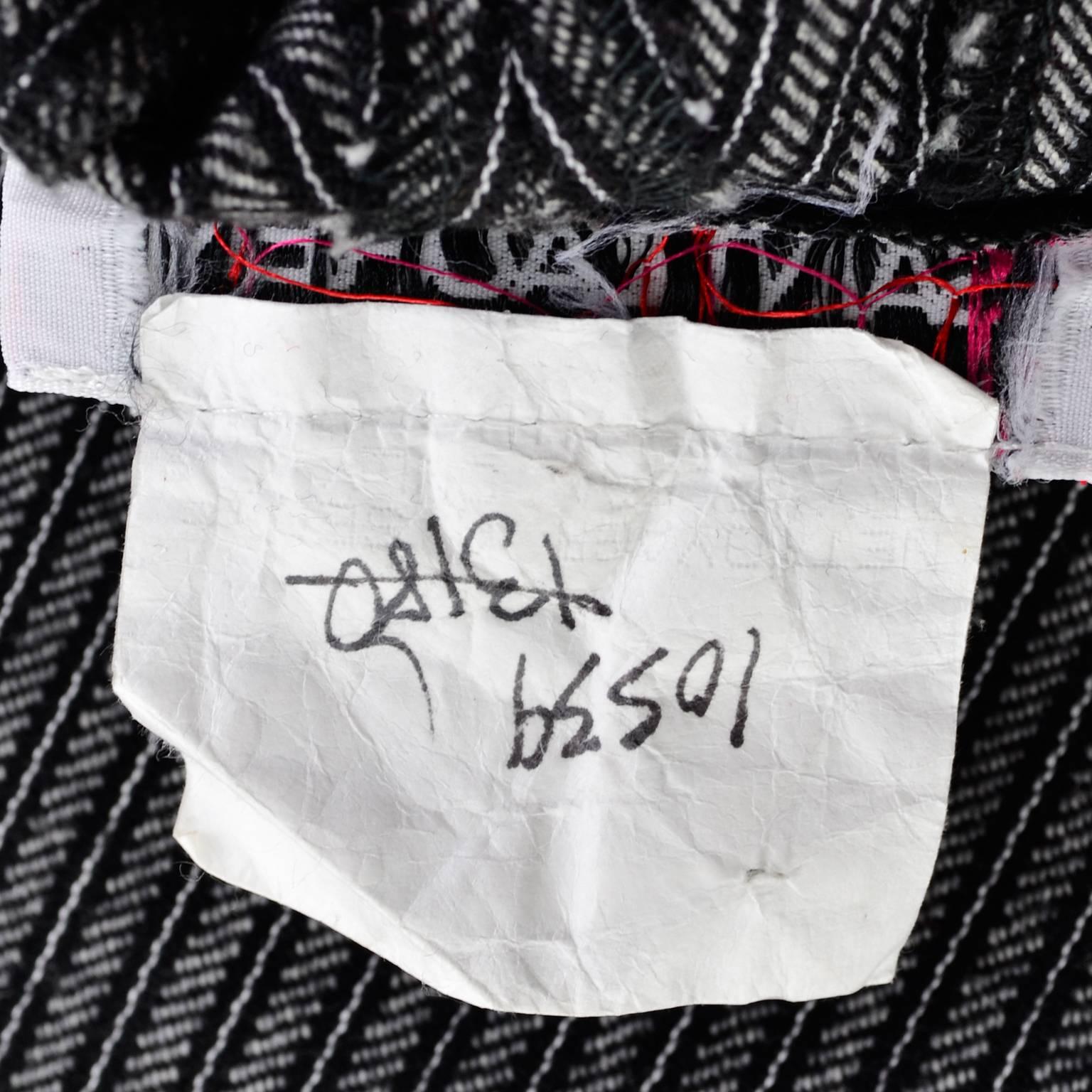 Black YSL Yves Saint Laurent Vintage Pinstriped Wool High Waisted Pants