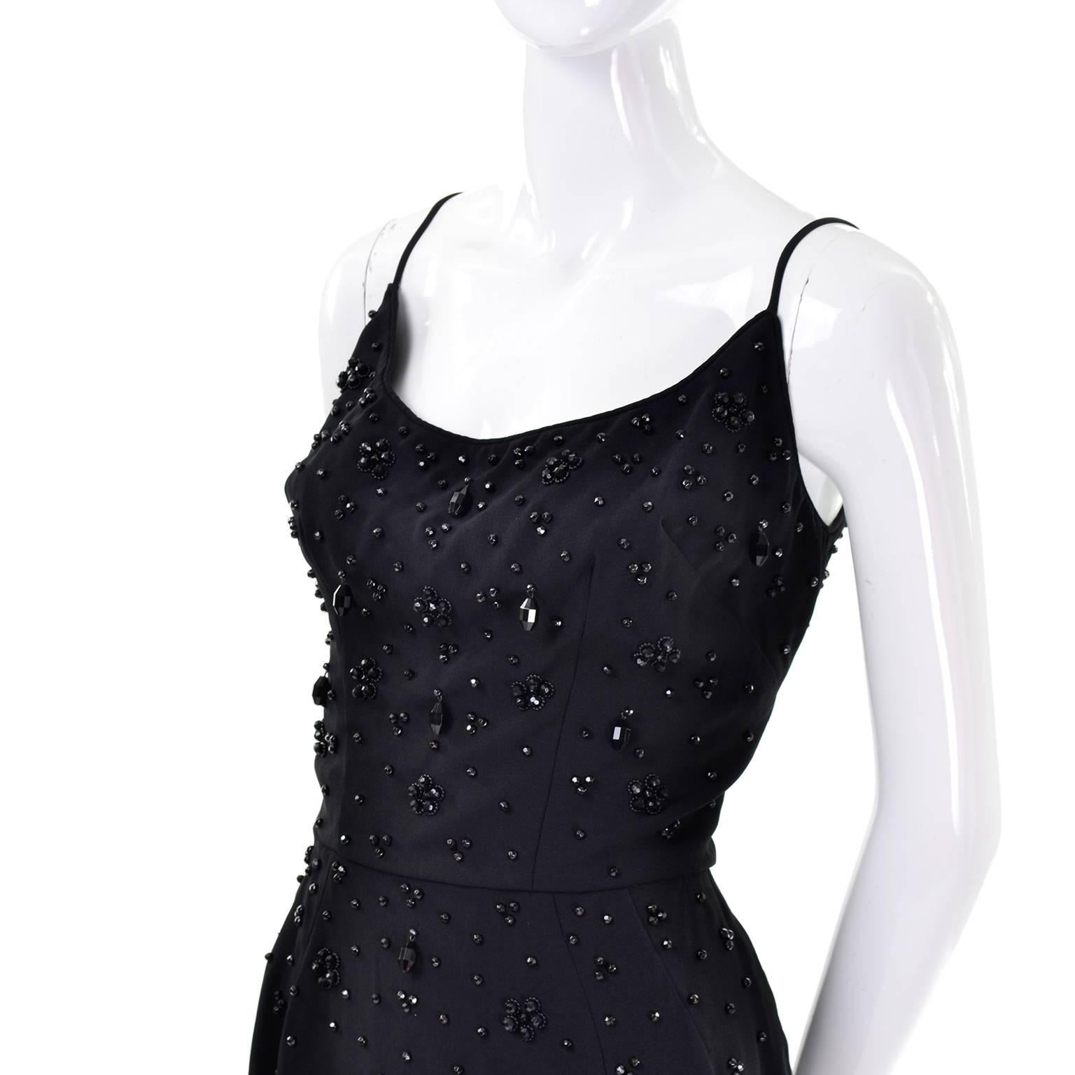 black dress with beads