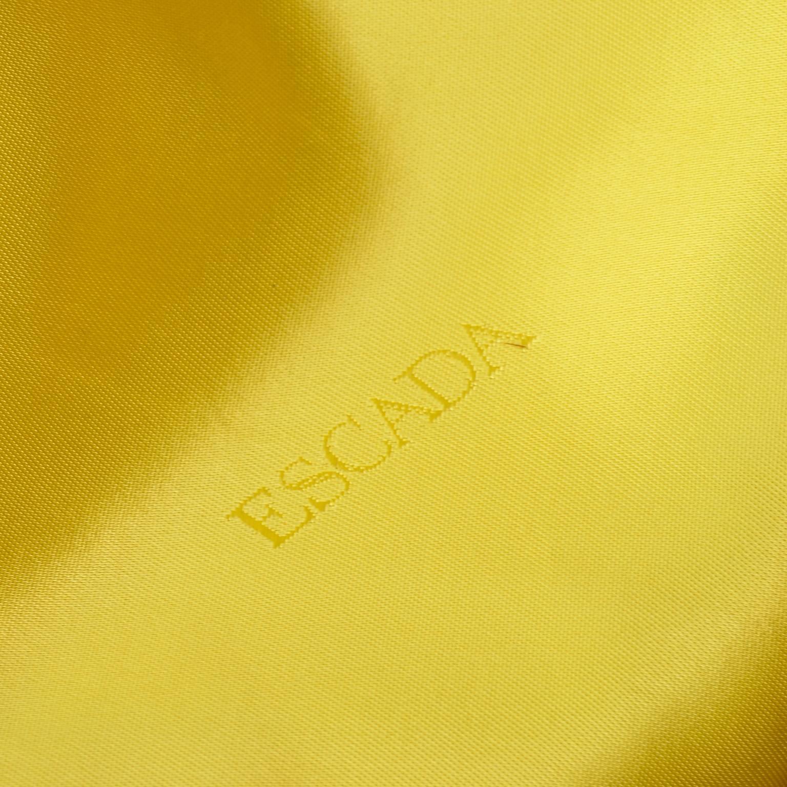 Women's 1980s Escada by Margaretha Ley Vintage Yellow Cashmere & Wool Blazer 