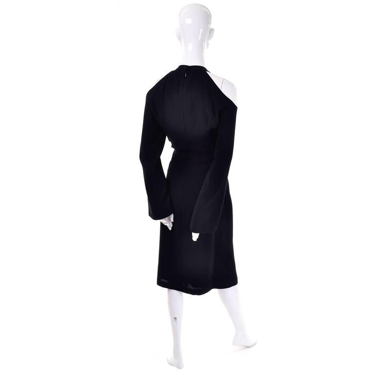 Vintage Thierry Mugler Couture Black Dress w/ Deconstructed Exposed ...