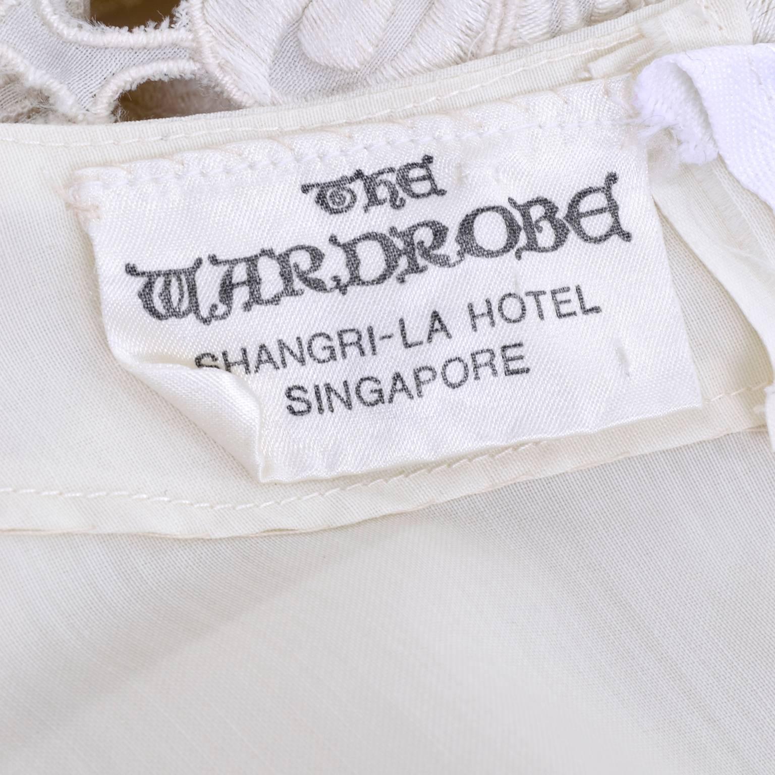 Shangri La Hotel Singapore Vintage Dress or Wedding Gown With Guipure Lace 4