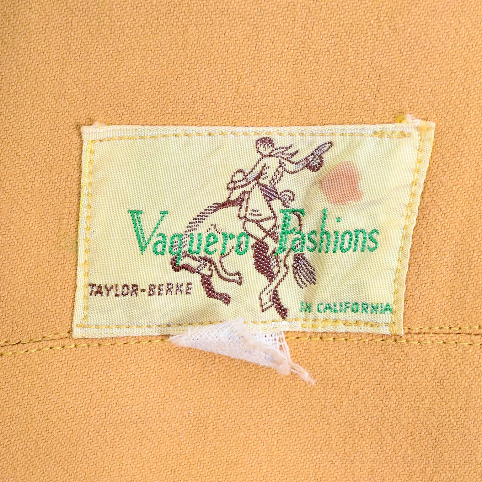 1940s Vaquero Fashions Vintage Cowgirl Western Shirt With Embroidered Flowers  1