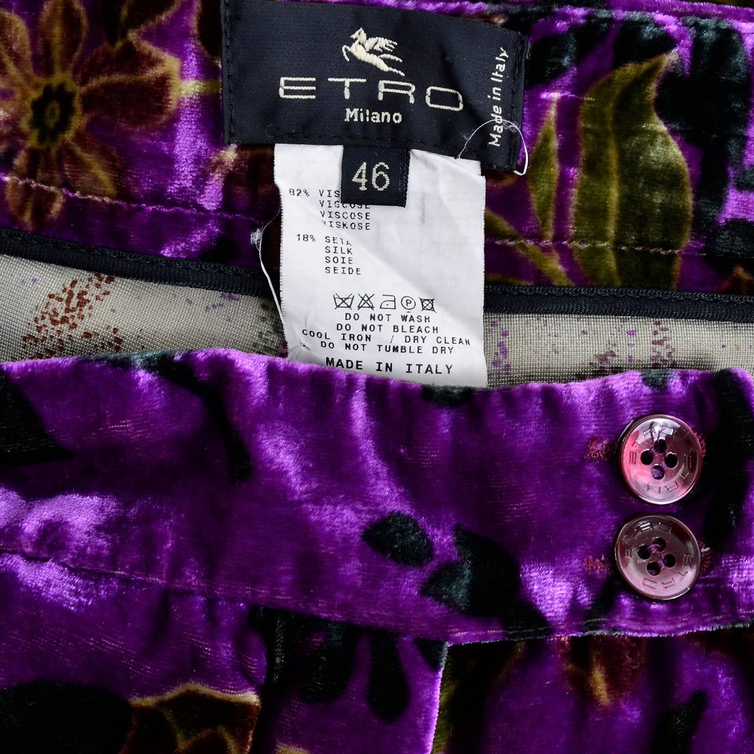 purple flower pants