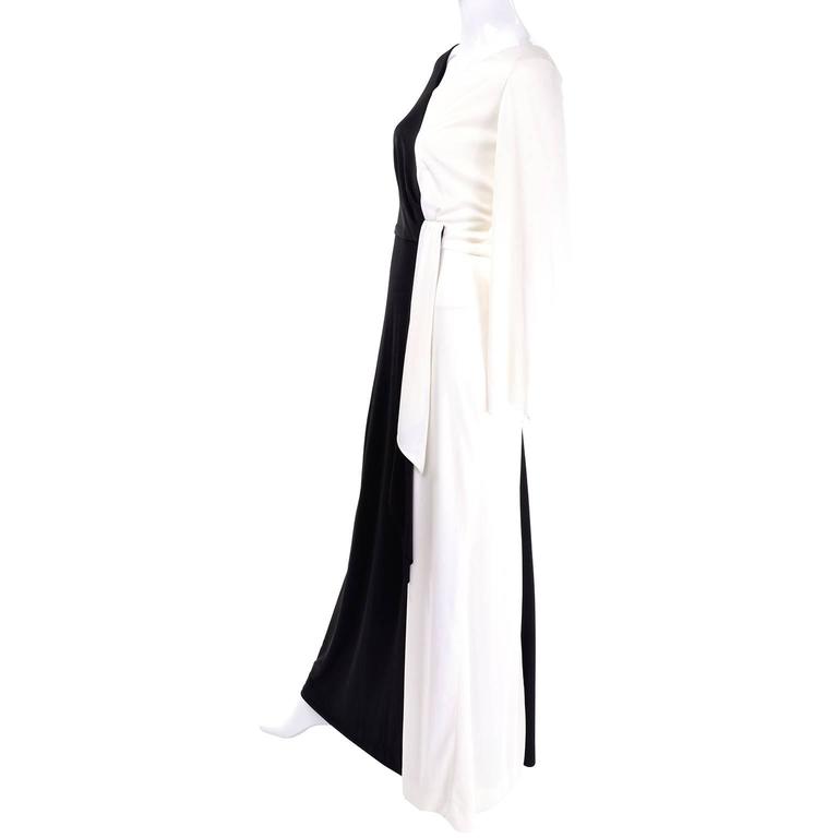 Women's Estevez Vintage Black and White Jersey Dress New With Original Tags For Sale