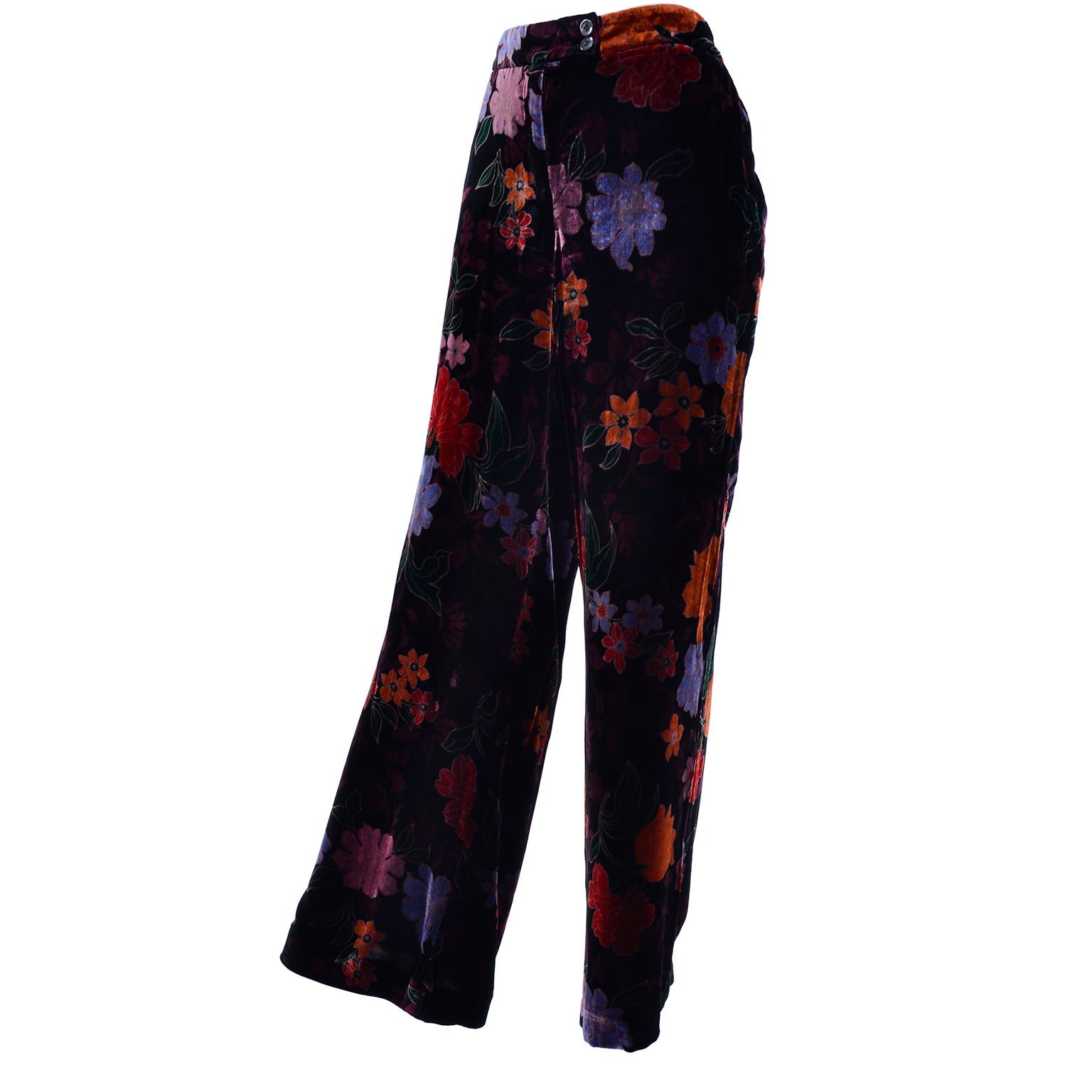 Luxe Etro Floral Silk Rayon Velvet Fall 